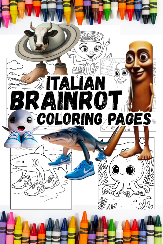 Brainrot Coloring Pages