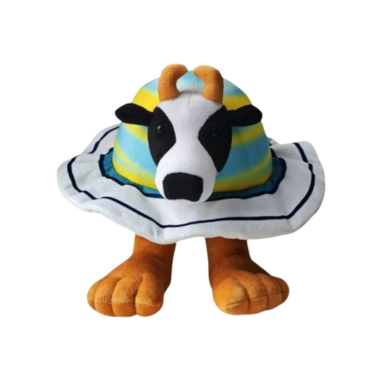 Plush toy LaVacca Saturno Saturnita Brainrot on a white background