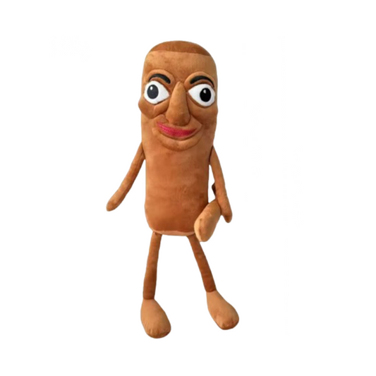 Tung Tung Tung Sahur plush toy with a smiling face